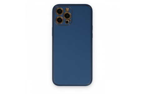 Newface iPhone 12 Pro Kılıf Coco Deri Silikon Kapak - Açık Mavi