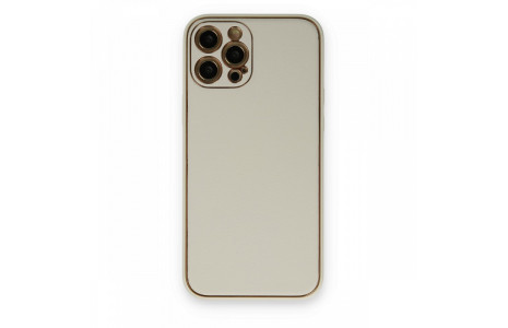 Newface iPhone 12 Pro Kılıf Coco Deri Silikon Kapak - Beyaz