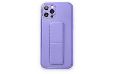 Newface iPhone 12 Pro Kılıf Coco Deri Standlı Kapak - Koyu Lila