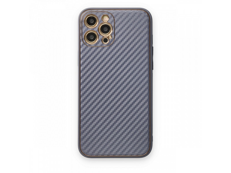 Newface iPhone 12 Pro Kılıf Coco Karbon Silikon - Gri
