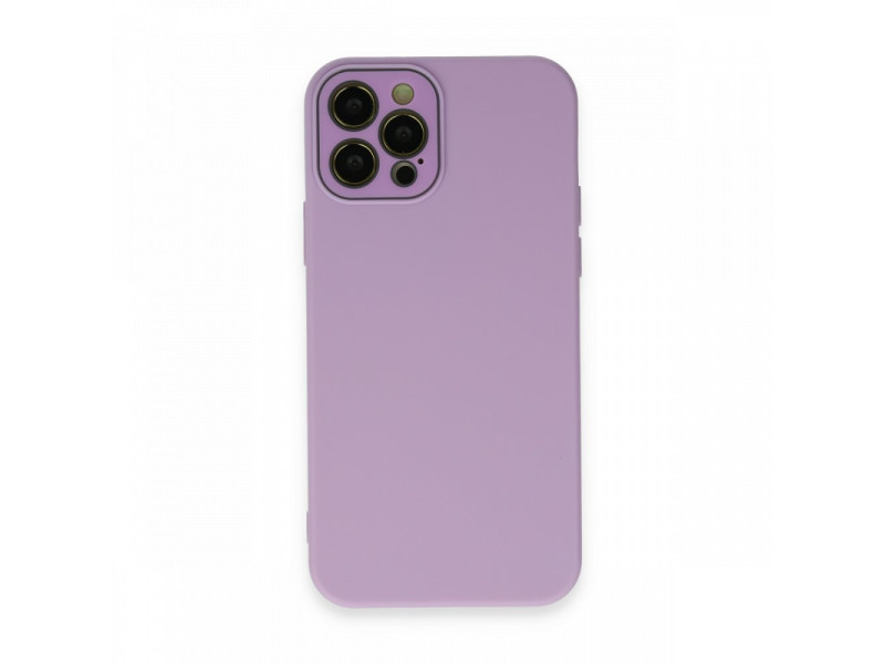 Newface iPhone 12 Pro Kılıf Lansman Glass Kapak - Lila