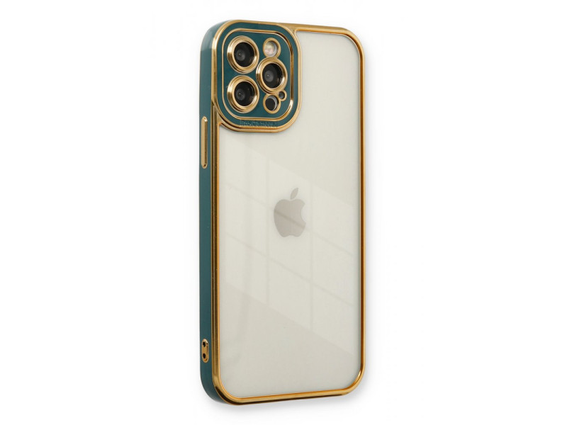 Newface iPhone 12 Pro Kılıf Liva Lens Silikon - Yeşil