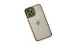 Newface iPhone 12 Pro Kılıf Liva Lens Silikon - Yeşil
