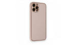 Newface iPhone 12 Pro Max Kılıf Coco Deri Silikon Kapak - Pudra