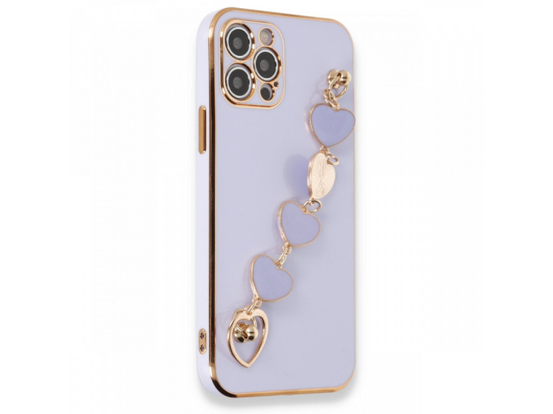 Newface iPhone 12 Pro Max Kılıf Esila Silikon - Lila