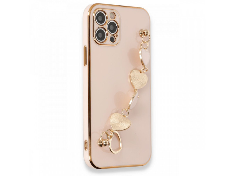 Newface iPhone 12 Pro Max Kılıf Esila Silikon - Pudra
