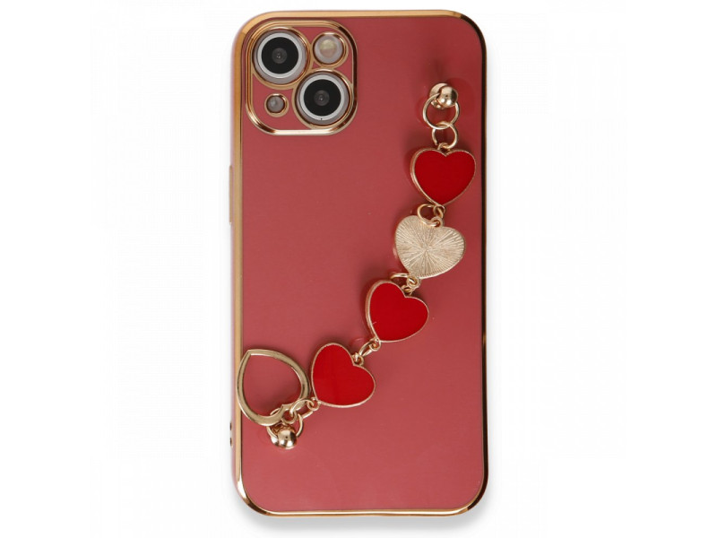 Newface iPhone 13 Kılıf Esila Silikon - Kırmızı
