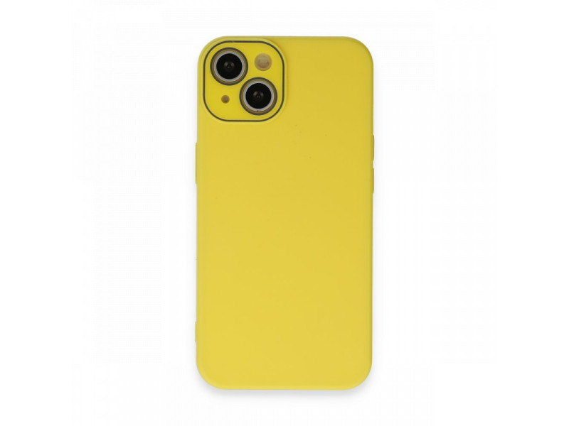 Newface iPhone 13 Kılıf Lansman Glass Kapak - Sarı