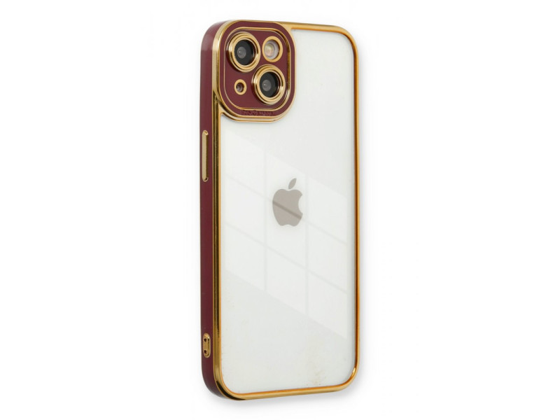 Newface iPhone 13 Kılıf Liva Lens Silikon - Bordo
