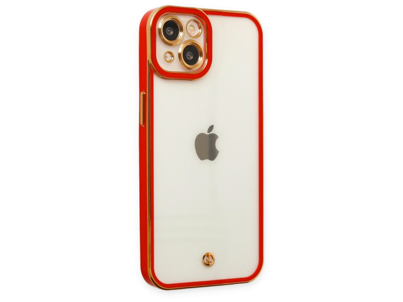 Newface iPhone 13 Kılıf Liva Lens Silikon - Kırmızı
