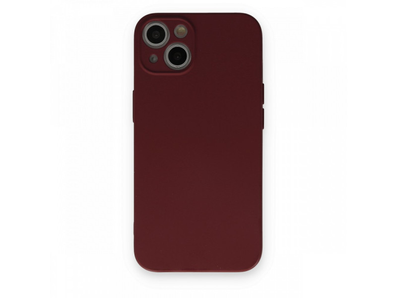 Newface iPhone 13 Kılıf Nano içi Kadife Silikon - Bordo