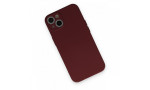 Newface iPhone 13 Kılıf Nano içi Kadife Silikon - Bordo