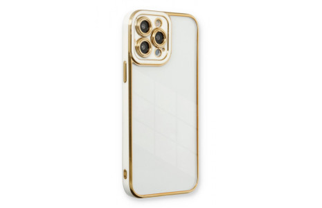 Newface iPhone 13 Pro Max Kılıf Liva Lens Silikon - Beyaz