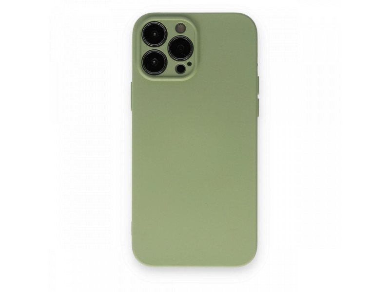 Newface iPhone 13 Pro Kılıf Nano içi Kadife Silikon - Yeşil