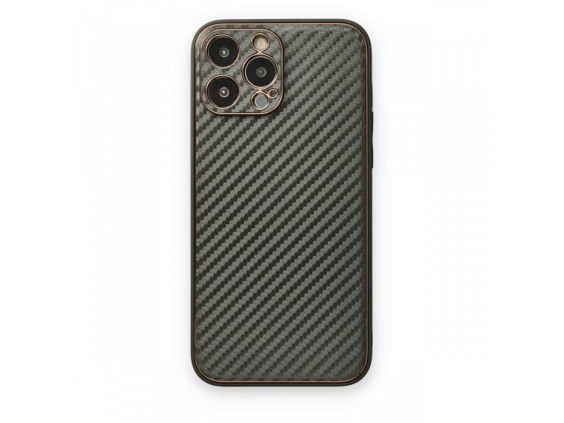 Newface iPhone 13 Pro Max Kılıf Coco Karbon Silikon - Füme
