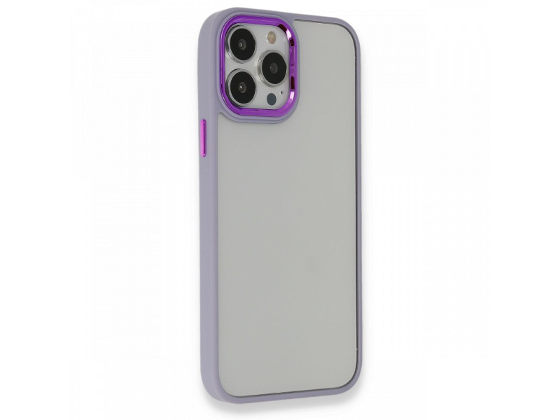 Newface iPhone 13 Pro Max Kılıf Dora Kapak - Lila