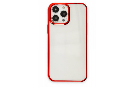 Newface iPhone 13 Pro Max Kılıf Element Silikon - Kırmızı