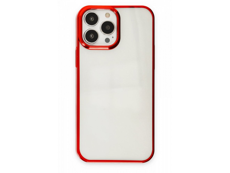Newface iPhone 13 Pro Max Kılıf Element Silikon - Kırmızı