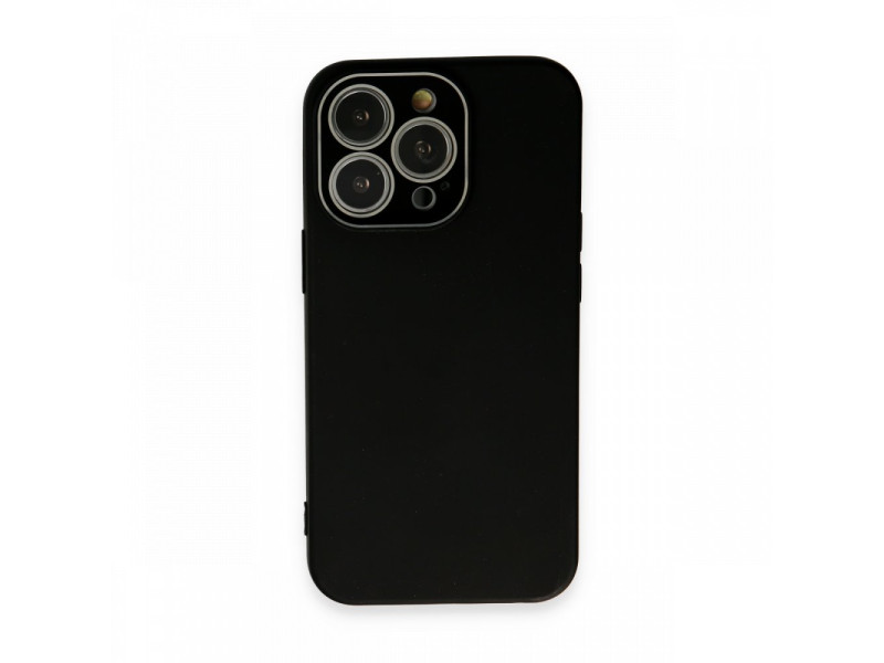 Newface iPhone 13 Pro Max Kılıf Lansman Glass Kapak - Siyah