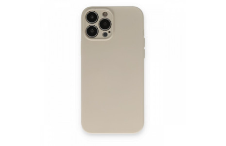 Newface iPhone 13 Pro Max Kılıf Nano içi Kadife Silikon - Bej