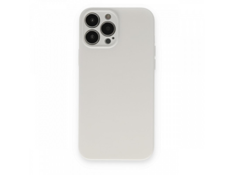 Newface iPhone 13 Pro Max Kılıf Nano içi Kadife Silikon - Beyaz