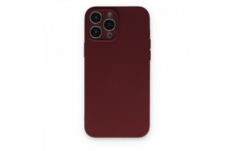 Newface iPhone 13 Pro Max Kılıf Nano içi Kadife Silikon - Bordo