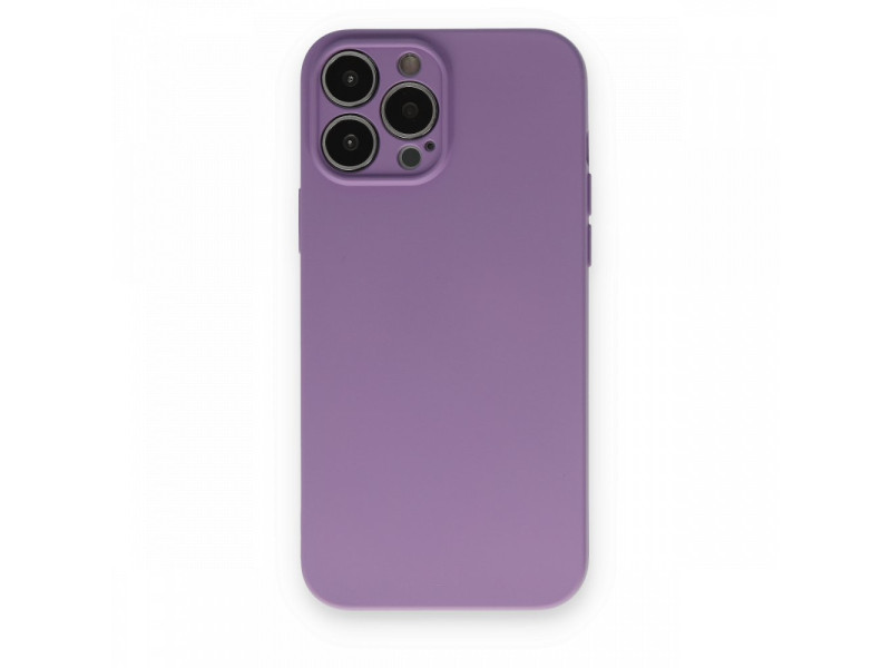 Newface iPhone 13 Pro Max Kılıf Nano içi Kadife Silikon - Koyu Lila
