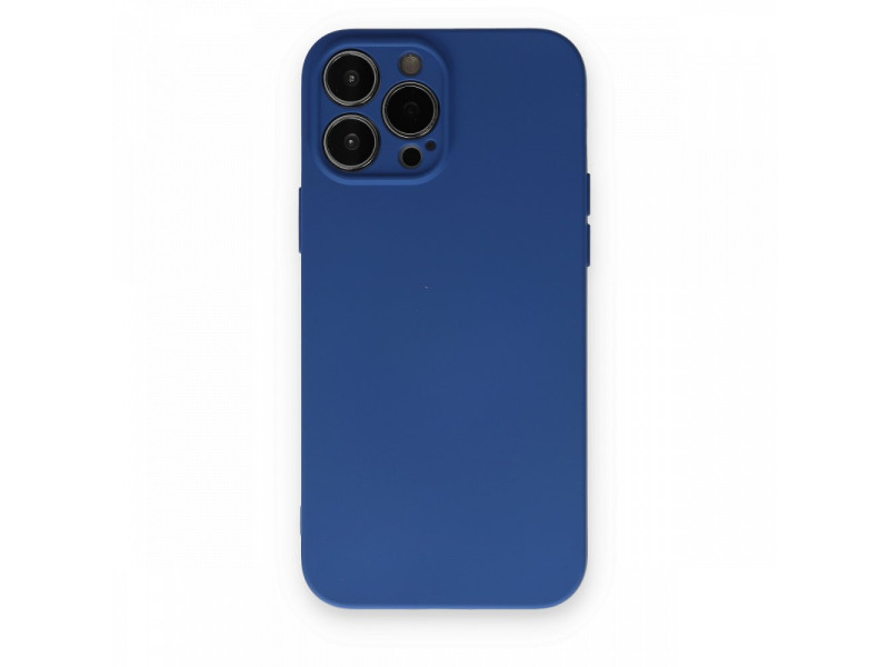 Newface iPhone 13 Pro Max Kılıf Nano içi Kadife Silikon - Lacivert
