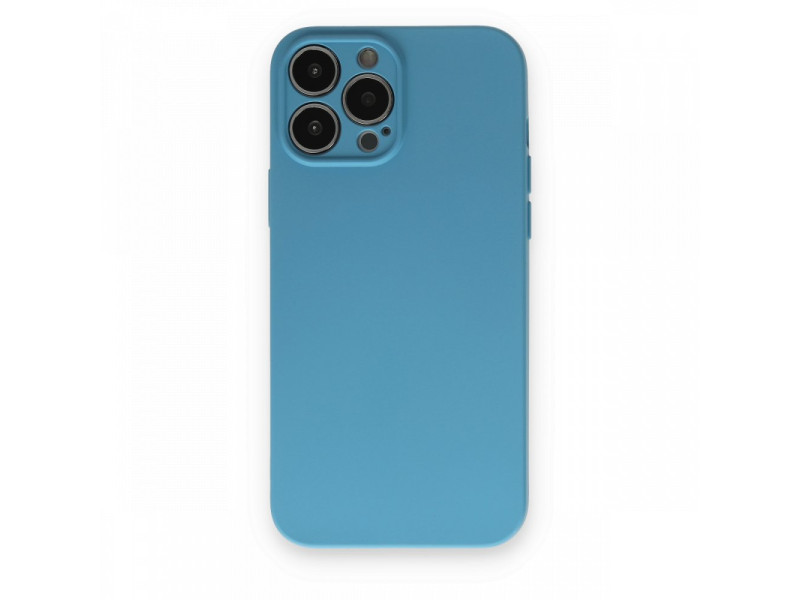 Newface iPhone 13 Pro Max Kılıf Nano içi Kadife Silikon - Mavi