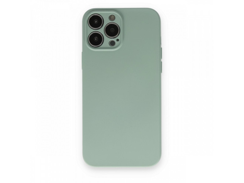 Newface iPhone 13 Pro Max Kılıf Nano içi Kadife Silikon - Su Yeşili