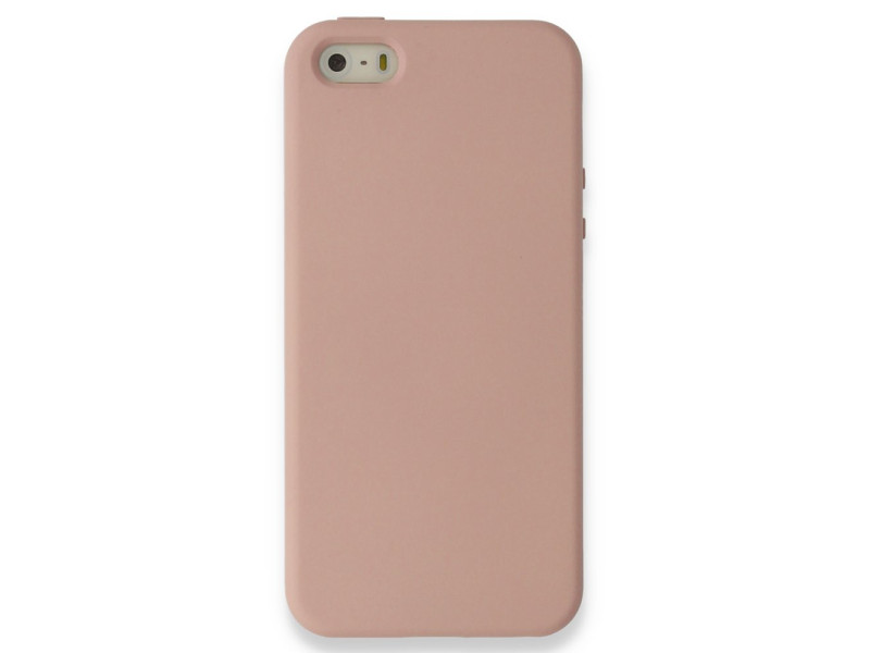 Newface iPhone 5 Kılıf Nano içi Kadife Silikon - Pudra