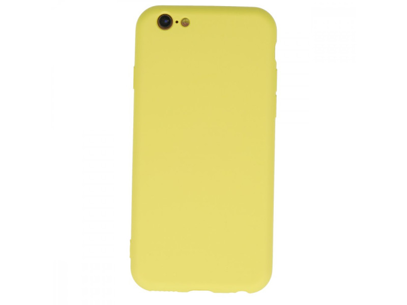 Newface iPhone 6 Plus Kılıf Nano içi Kadife Silikon - Sarı