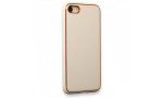 Newface iPhone 7 Kılıf Coco Deri Silikon Kapak - Gold
