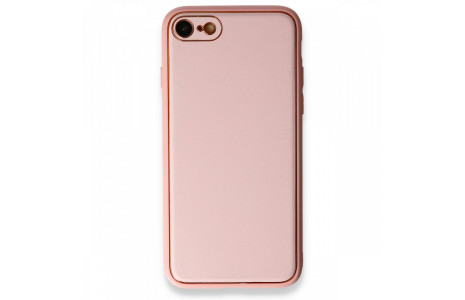 Newface iPhone 7 Kılıf Coco Deri Silikon Kapak - Pudra