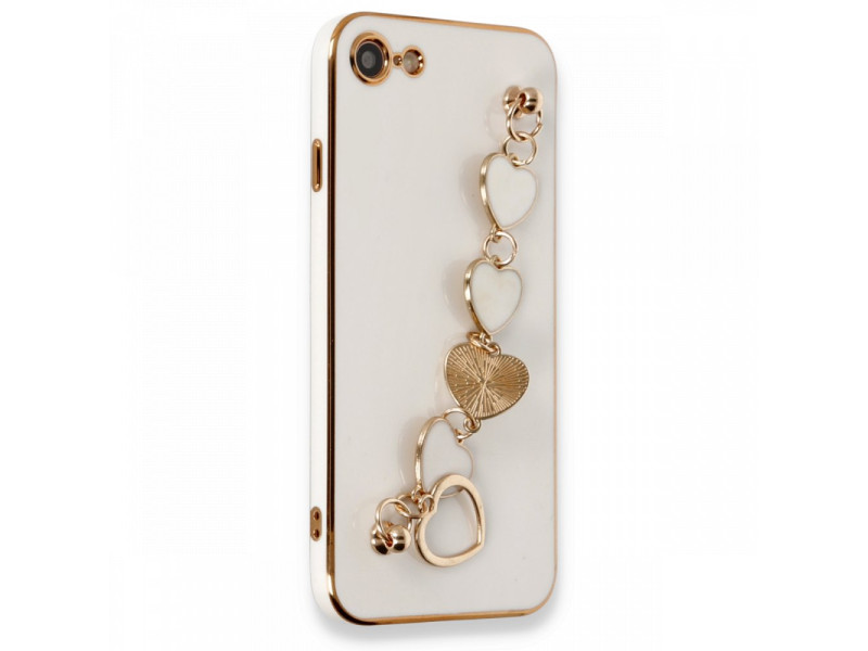 Newface iPhone 7 Kılıf Esila Silikon - Beyaz