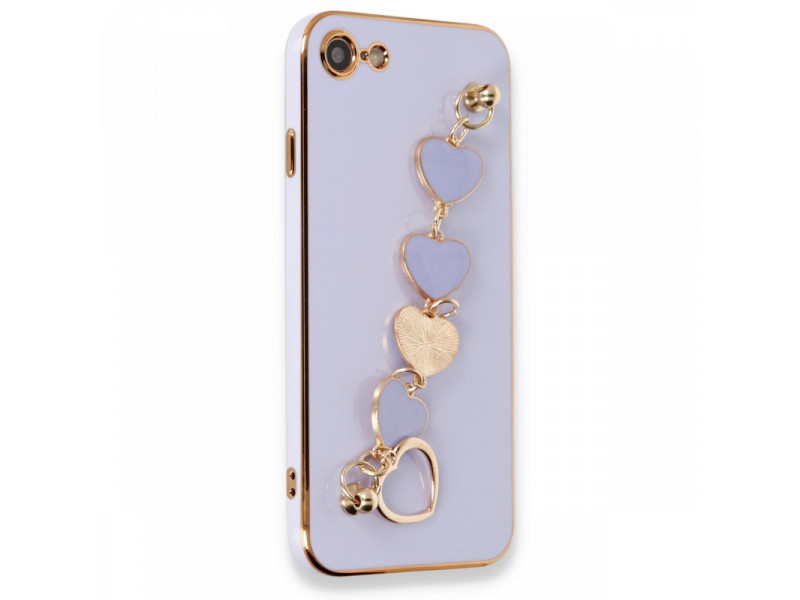 Newface iPhone 7 Kılıf Esila Silikon - Lila