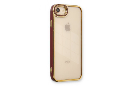 Newface iPhone 7 Kılıf Liva Lens Silikon - Bordo