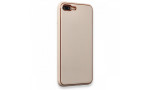 Newface iPhone 7 Plus Kılıf Coco Deri Silikon Kapak - Gold