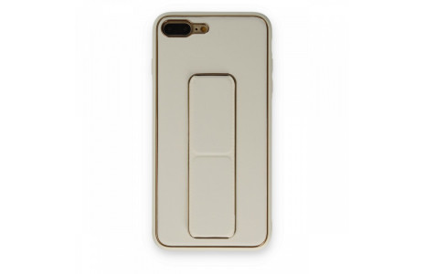 Newface iPhone 7 Plus Kılıf Coco Deri Standlı Kapak - Beyaz