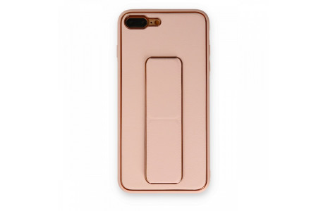 Newface iPhone 7 Plus Kılıf Coco Deri Standlı Kapak - Pudra