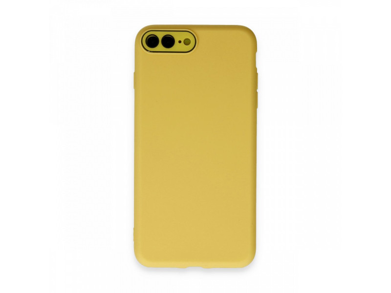 Newface iPhone 7 Plus Kılıf Lansman Glass Kapak - Sarı