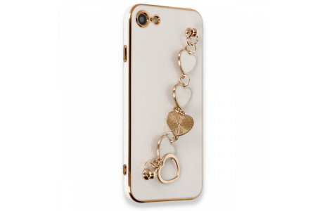 Newface iPhone 8 Kılıf Esila Silikon - Beyaz