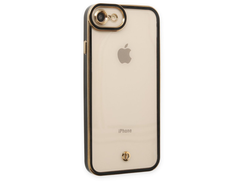 Newface iPhone 8 Kılıf Liva Lens Silikon - Siyah