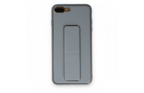 Newface iPhone 8 Plus Kılıf Coco Deri Standlı Kapak - Sky Blue