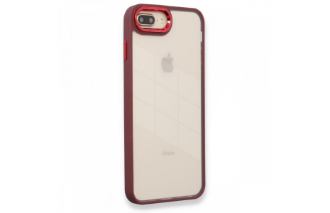 Newface iPhone 8 Plus Kılıf Dora Kapak - Kırmızı