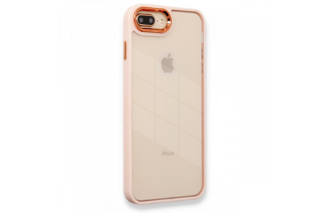 Newface iPhone 8 Plus Kılıf Dora Kapak - Pudra
