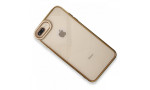 Newface iPhone 8 Plus Kılıf Liva Lens Silikon - Pudra