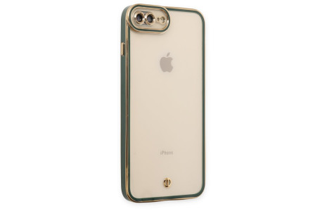 Newface iPhone 8 Plus Kılıf Liva Lens Silikon - Yeşil