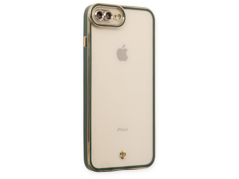 Newface iPhone 8 Plus Kılıf Liva Lens Silikon - Yeşil
