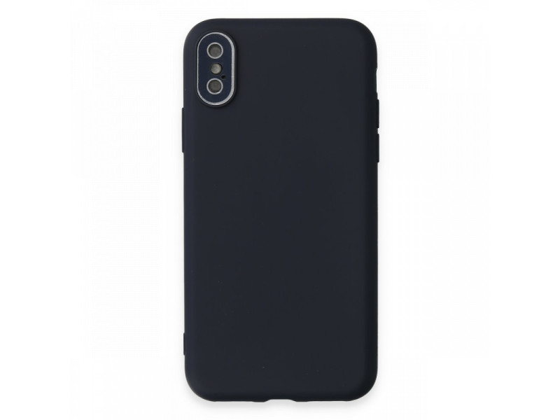 Newface iPhone X Kılıf Lansman Glass Kapak - Lacivert